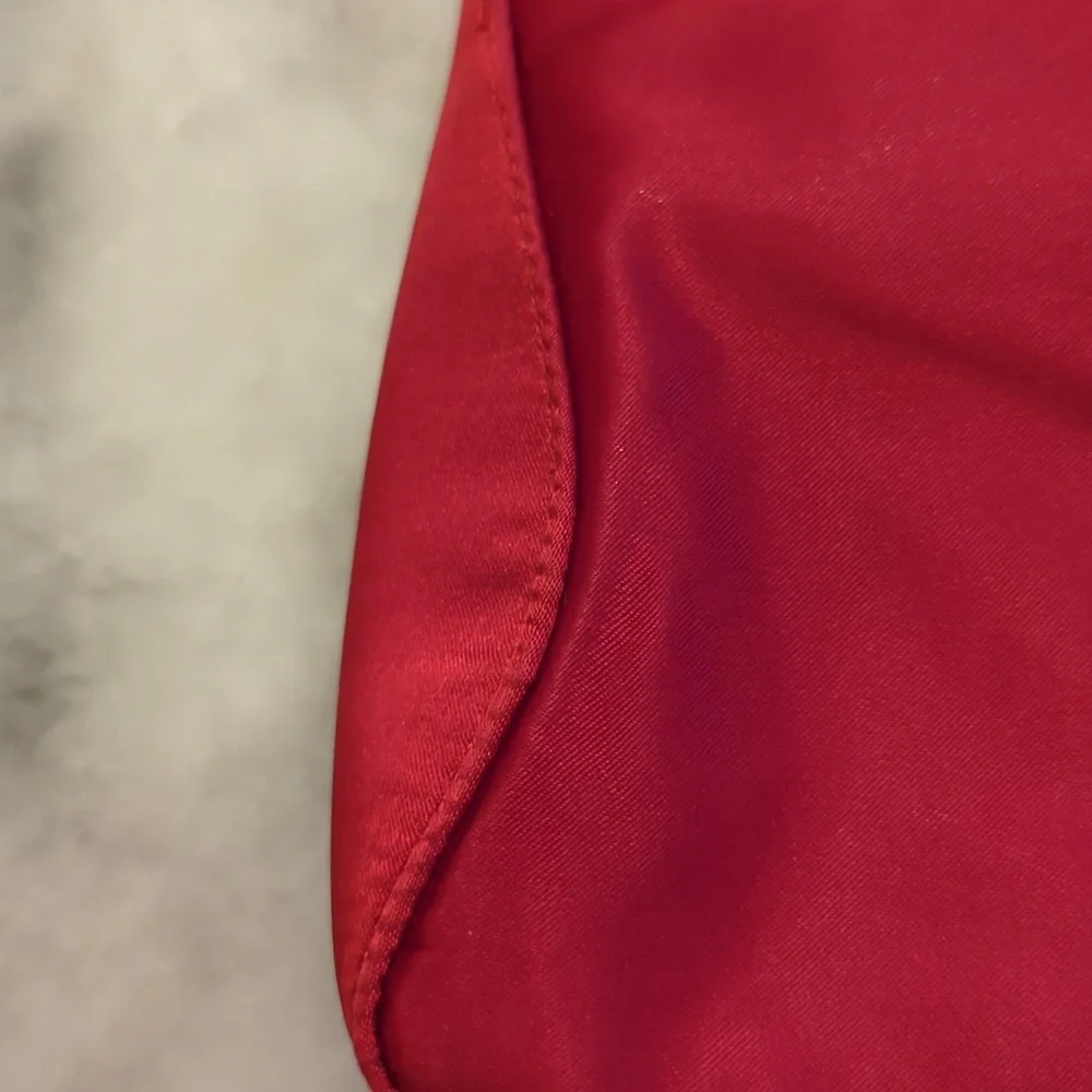 Vintage Valerie Stevens red satin Evening Bag With Jeweled Hardware - Picture 4 of 13